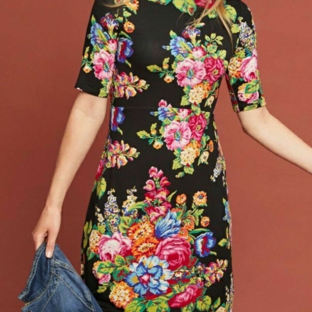 Anthropologie Coreyell mock-neck midi dress